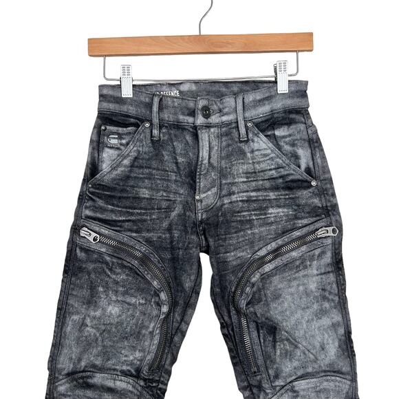 G-Star Raw Air Defence Skinny Moto Gray Jeans Sz 27x32 - Picture 4 of 9